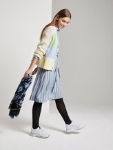 Gestreiftes Hemdkleid mit Gürtel - Frauen - blue yellow stripe Gestreiftes Hemdkleid mit Gürtel - Frauen - blue yellow stripe - 3 - TOM TAILOR