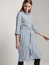Gestreiftes Hemdkleid mit Gürtel - Frauen - blue yellow stripe Gestreiftes Hemdkleid mit Gürtel - Frauen - blue yellow stripe - 5 - TOM TAILOR