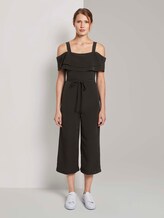 Schulterfreier Carmen-Jumpsuit mit weitem Bein - Frauen - Deep Black Schulterfreier Carmen-Jumpsuit mit weitem Bein - Frauen - Deep Black - 1 - TOM TAILOR
