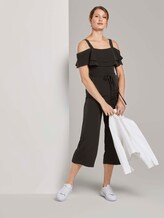 Schulterfreier Carmen-Jumpsuit mit weitem Bein - Frauen - Deep Black Schulterfreier Carmen-Jumpsuit mit weitem Bein - Frauen - Deep Black - 3 - TOM TAILOR
