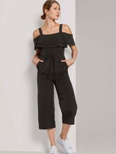 Schulterfreier Carmen-Jumpsuit mit weitem Bein - Frauen - Deep Black Schulterfreier Carmen-Jumpsuit mit weitem Bein - Frauen - Deep Black - 5 - TOM TAILOR