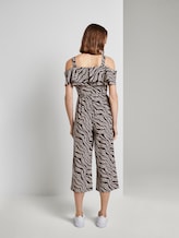 Schulterfreier Carmen-Jumpsuit mit weitem Bein - Frauen - black wavy design Schulterfreier Carmen-Jumpsuit mit weitem Bein - Frauen - black wavy design - 2 - TOM TAILOR