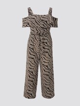 Schulterfreier Carmen-Jumpsuit mit weitem Bein - Frauen - black wavy design Schulterfreier Carmen-Jumpsuit mit weitem Bein - Frauen - black wavy design - 7 - TOM TAILOR