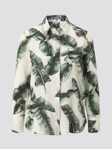blouse with palm print made of Lyocell - Women - ecru tropical leaves design blouse with palm print made of Lyocell - Women - ecru tropical leaves design - 7 - Mine to five