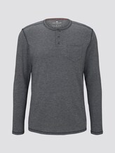 Langarmshirt im Henley-Stil - Männer - navy zig zag stripe Langarmshirt im Henley-Stil - Männer - navy zig zag stripe - 7 - TOM TAILOR