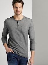 Langarmshirt im Henley-Stil - Männer - black zig zag stripe Langarmshirt im Henley-Stil - Männer - black zig zag stripe - 5 - TOM TAILOR