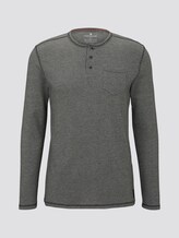 Langarmshirt im Henley-Stil - Männer - black zig zag stripe Langarmshirt im Henley-Stil - Männer - black zig zag stripe - 7 - TOM TAILOR