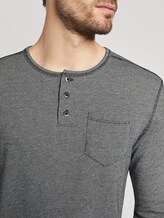 Langarmshirt im Henley-Stil - Männer - black zig zag stripe Langarmshirt im Henley-Stil - Männer - black zig zag stripe - 9 - TOM TAILOR