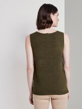 Strick-Top mit kurzen Seitenschlitzen - Frauen - Woodland Green Strick-Top mit kurzen Seitenschlitzen - Frauen - Woodland Green - 2 - TOM TAILOR