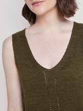 Strick-Top mit kurzen Seitenschlitzen - Frauen - Woodland Green Strick-Top mit kurzen Seitenschlitzen - Frauen - Woodland Green - 9 - TOM TAILOR