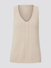 Strick-Top mit kurzen Seitenschlitzen - Frauen - soft vanilla Strick-Top mit kurzen Seitenschlitzen - Frauen - soft vanilla - 7 - TOM TAILOR