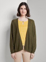 Weiter Cardigan mit Fledermausärmeln - Frauen - Woodland Green Weiter Cardigan mit Fledermausärmeln - Frauen - Woodland Green - 1 - TOM TAILOR