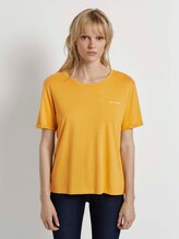 Lockeres T-Shirt mit kleiner Stickerei - Frauen - Golden Corn Lockeres T-Shirt mit kleiner Stickerei - Frauen - Golden Corn - 1 - Mine to five