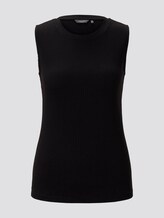 Top in Ripp-Optik - Frauen - Deep Black Top in Ripp-Optik - Frauen - Deep Black - 7 - Mine to five