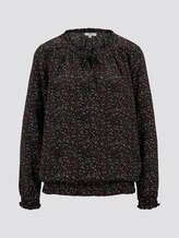 Gemusterte Carmen-Bluse - Frauen - black leaf allover print Gemusterte Carmen-Bluse - Frauen - black leaf allover print - 7 - TOM TAILOR
