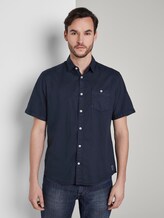 Feines Kurzarmhemd - Männer - Black Iris Blue Feines Kurzarmhemd - Männer - Black Iris Blue - 1 - TOM TAILOR