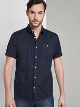 Feines Kurzarmhemd - Männer - Black Iris Blue Feines Kurzarmhemd - Männer - Black Iris Blue - 5 - TOM TAILOR