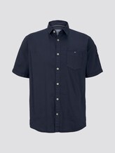 Feines Kurzarmhemd - Männer - Black Iris Blue Feines Kurzarmhemd - Männer - Black Iris Blue - 7 - TOM TAILOR