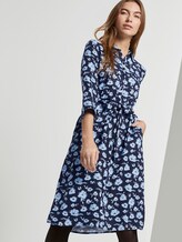 Geblümtes Hemdkleid mit Gürtel - Frauen - navy flower design Geblümtes Hemdkleid mit Gürtel - Frauen - navy flower design - 5 - TOM TAILOR