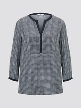 Bluse mit Hahnentritt - Frauen - navy ecru houndstooth design Bluse mit Hahnentritt - Frauen - navy ecru houndstooth design - 7 - TOM TAILOR