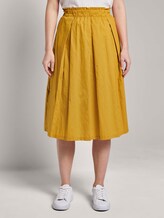 Ausgestellter Midi-Rock mit elastischem Bund - Frauen - Golden Corn Ausgestellter Midi-Rock mit elastischem Bund - Frauen - Golden Corn - 1 - Mine to five