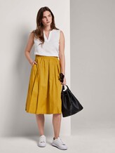 Ausgestellter Midi-Rock mit elastischem Bund - Frauen - Golden Corn Ausgestellter Midi-Rock mit elastischem Bund - Frauen - Golden Corn - 3 - Mine to five