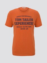 Meliertes T-Shirt mit Print - Männer - orange grindle stripe Meliertes T-Shirt mit Print - Männer - orange grindle stripe - 7 - TOM TAILOR