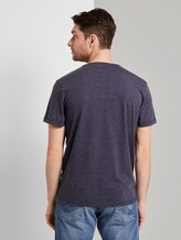 Meliertes T-Shirt mit Print - Männer - blue grindle stripe Meliertes T-Shirt mit Print - Männer - blue grindle stripe - 2 - TOM TAILOR
