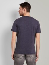 Meliertes T-Shirt mit Print - Männer - blue-grindle stripe Meliertes T-Shirt mit Print - Männer - blue-grindle stripe - 2 - TOM TAILOR
