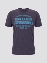 Meliertes T-Shirt mit Print - Männer - blue-grindle stripe Meliertes T-Shirt mit Print - Männer - blue-grindle stripe - 7 - TOM TAILOR