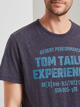 Meliertes T-Shirt mit Print - Männer - blue-grindle stripe Meliertes T-Shirt mit Print - Männer - blue-grindle stripe - 9 - TOM TAILOR