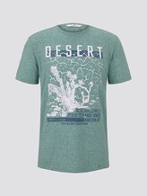 Meliertes T-Shirt mit Print - Männer - green grindle stripe Meliertes T-Shirt mit Print - Männer - green grindle stripe - 7 - TOM TAILOR