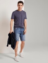 Mehrfarbiges T-Shirt mit Allover-Print - Männer - blue cactus design Mehrfarbiges T-Shirt mit Allover-Print - Männer - blue cactus design - 3 - TOM TAILOR