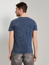 T-shirt in a washed look - Men - after dark blue T-shirt in a washed look - Men - after dark blue - 2 - TOM TAILOR