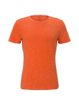 TOM TAILOR Herren T-Shirt im Washed-Look, orange, Gr.XXXL
