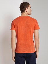 T-Shirt im Washed-Look - Männer - true orange T-Shirt im Washed-Look - Männer - true orange - 2 - TOM TAILOR