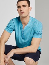 Henley-T-Shirt im Washed-Look - Männer - crystal sea blue Henley-T-Shirt im Washed-Look - Männer - crystal sea blue - 5 - TOM TAILOR