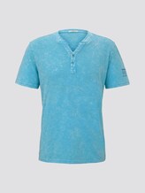 Henley-T-Shirt im Washed-Look - Männer - crystal sea blue Henley-T-Shirt im Washed-Look - Männer - crystal sea blue - 7 - TOM TAILOR