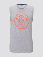 Tanktop mit Logo-Print - Männer - Light Stone Grey Melange Tanktop mit Logo-Print - Männer - Light Stone Grey Melange - 7 - TOM TAILOR
