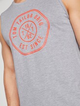 Tanktop mit Logo-Print - Männer - Light Stone Grey Melange Tanktop mit Logo-Print - Männer - Light Stone Grey Melange - 9 - TOM TAILOR