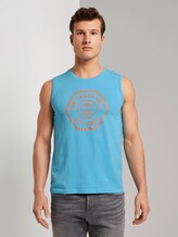 Tanktop mit Logo-Print - Männer - crystal sea blue Tanktop mit Logo-Print - Männer - crystal sea blue - 1 - TOM TAILOR