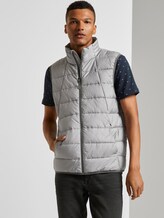 Modern lightweight quilted vest - Men - dark grey printed melange Modern lightweight quilted vest - Men - dark grey printed melange - 5 - TOM TAILOR Denim