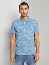 Mottled polo shirt with small embroidery - Men - teal spacedye Mottled polo shirt with small embroidery - Men - teal spacedye - 1 - TOM TAILOR