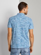 Mottled polo shirt with small embroidery - Men - teal spacedye Mottled polo shirt with small embroidery - Men - teal spacedye - 2 - TOM TAILOR