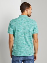 Meliertes Poloshirt mit kleiner Stickerei - Männer - green spacedye Meliertes Poloshirt mit kleiner Stickerei - Männer - green spacedye - 2 - TOM TAILOR