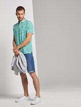 Meliertes Poloshirt mit kleiner Stickerei - Männer - green spacedye Meliertes Poloshirt mit kleiner Stickerei - Männer - green spacedye - 3 - TOM TAILOR