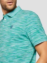 Meliertes Poloshirt mit kleiner Stickerei - Männer - green spacedye Meliertes Poloshirt mit kleiner Stickerei - Männer - green spacedye - 9 - TOM TAILOR