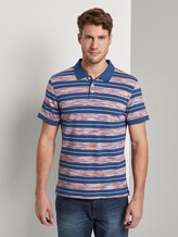 Poloshirt mit Streifenmuster - Männer - orange spacedye Poloshirt mit Streifenmuster - Männer - orange spacedye - 1 - TOM TAILOR