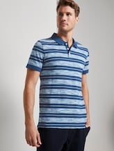 Striped polo shirt - Men - teal spacedye Striped polo shirt - Men - teal spacedye - 5 - TOM TAILOR