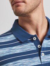 Striped polo shirt - Men - teal spacedye Striped polo shirt - Men - teal spacedye - 9 - TOM TAILOR